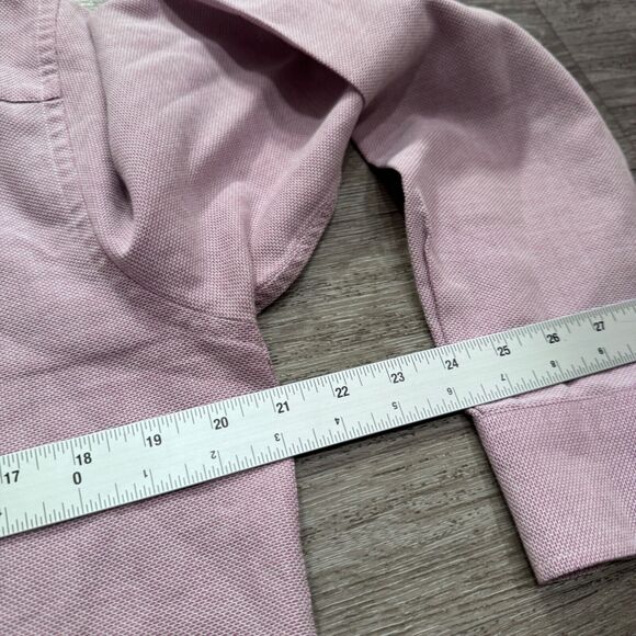 Zara Shirt Mens Large Pink Long Sleeve Button Up Cotton Blend Minimal Preppy - Picture 10 of 10